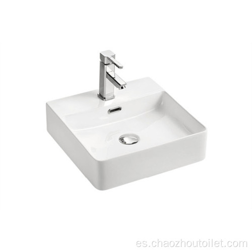 Lavabo de cerámica del cuarto de baño del lavabo del cuadrado del lavabo del arte